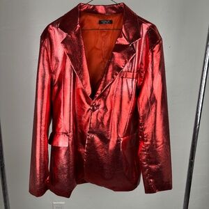 SHINY RED Show Jacket - Coofandy